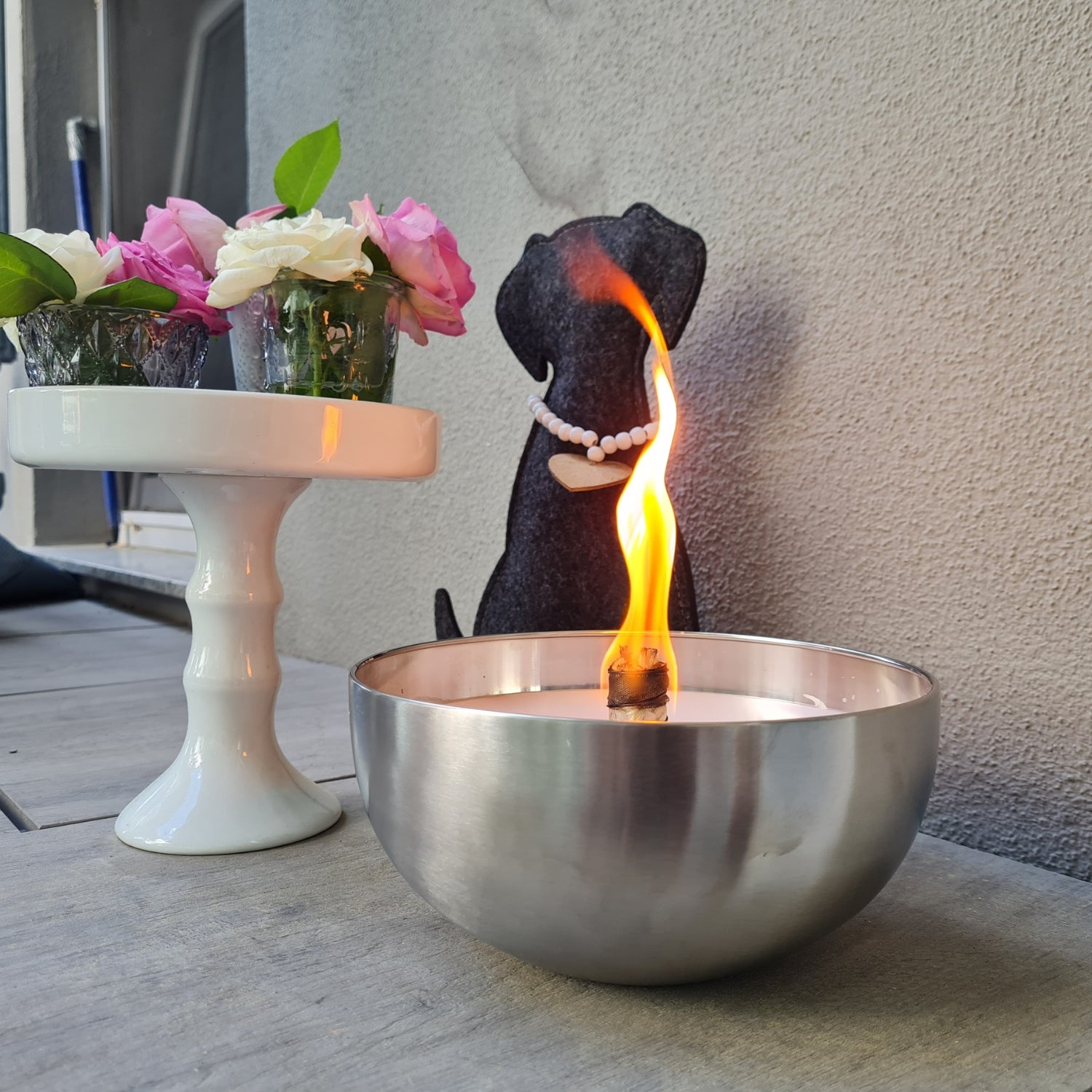 Schwabenfire Outdoorkerze mit Dauerdocht in Metallschale geschenke für – RegioLust
